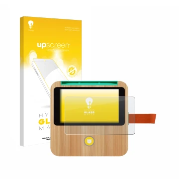 Front side of a product packaging with the brand logo upscreen. Next to it is the device tigerbox Touch Plus shown with the co