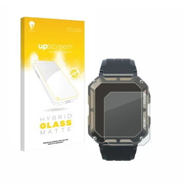 Front side of a product packaging with the brand logo upscreen. Next to it is the device Blackview C20Pro 1.83