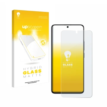Front side of a product packaging with the brand logo upscreen. Next to it is the device Xiaomi Redmi Note 13 Pro 5G shown wit
