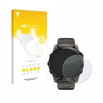 Front side of a product packaging with the brand logo upscreen. Next to it is the device Garmin D2 Mach1 Pro shown with the co