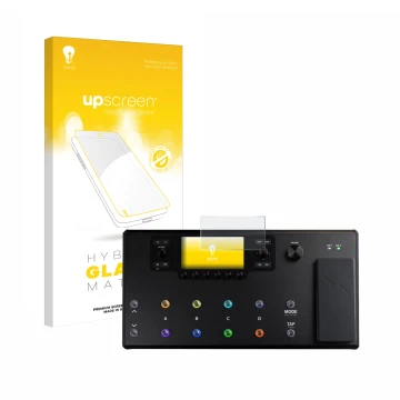 Front side of a product packaging with the brand logo upscreen. Next to it is the device Line 6 Helix LT shown with the corres