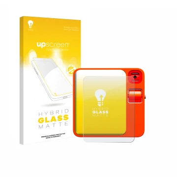 Front side of a product packaging with the brand logo upscreen. Next to it is the device rabbit r1 shown with the correspondin