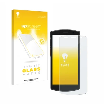 Front side of a product packaging with the brand logo upscreen. Next to it is the device Urovo CT58 shown with the correspondi