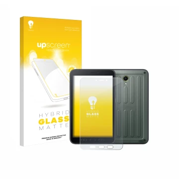 Front side of a product packaging with the brand logo upscreen. Next to it is the device Samsung Galaxy Tab Active 5 (portrait