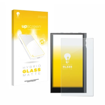 Front side of a product packaging with the brand logo upscreen. Next to it is the device Astell&Kern Kann Ultra shown with the