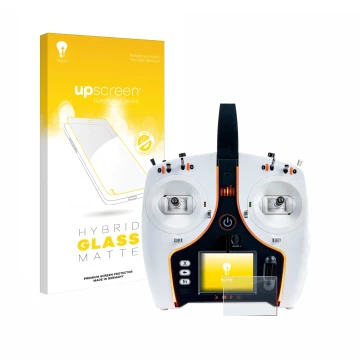 Front side of a product packaging with the brand logo upscreen. Next to it is the device Spektrum NX7e shown with the correspo