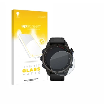 Front side of a product packaging with the brand logo upscreen. Next to it is the device Garmin Descent Mk3i (43 mm) shown wit