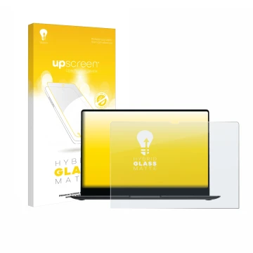 Front side of a product packaging with the brand logo upscreen. Next to it is the device Samsung Galaxy Book4 Pro 14