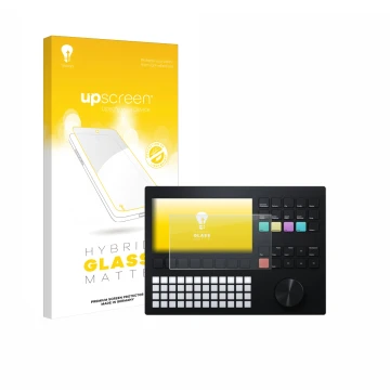 Front side of a product packaging with the brand logo upscreen. Next to it is the device Polyend Tracker shown with the corres