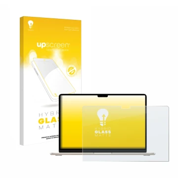 Front side of a product packaging with the brand logo upscreen. Next to it is the device Apple MacBook Air 15