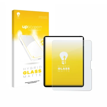 Front side of a product packaging with the brand logo upscreen. Next to it is the device Apple iPad Pro 13