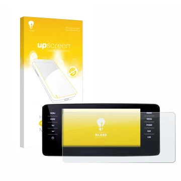 Front side of a product packaging with the brand logo upscreen. Next to it is the device Skoda Kamiq 2021 shown with the corre