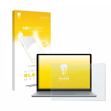 Front side of a product packaging with the brand logo upscreen. Next to it is the device Microsoft Surface Laptop 6 13.5