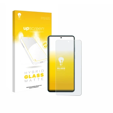 Front side of a product packaging with the brand logo upscreen. Next to it is the device Samsung Galaxy M55 shown with the cor