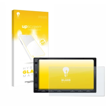 Front side of a product packaging with the brand logo upscreen. Next to it is the device Atoto F7 WE shown with the correspond