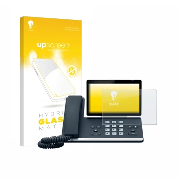 Front side of a product packaging with the brand logo upscreen. Next to it is the device Yealink SIP-T57W shown with the corre