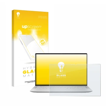 Front side of a product packaging with the brand logo upscreen. Next to it is the device Dell XPS 14 9440 Touch shown with the