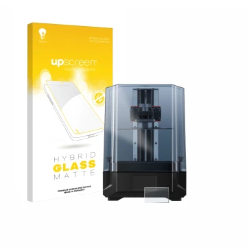 Front side of a product packaging with the brand logo upscreen. Next to it is the device Anycubic Photon Mono X 6Ks shown with