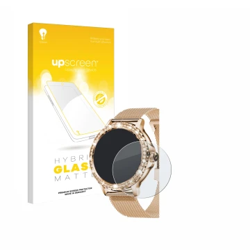 Front side of a product packaging with the brand logo upscreen. Next to it is the device walkbee Smartwatch 1.3