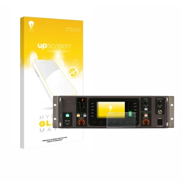 Front side of a product packaging with the brand logo upscreen. Next to it is the device Behringer X32 Rack shown with the cor