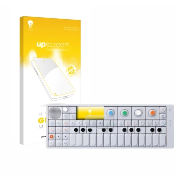 Front side of a product packaging with the brand logo upscreen. Next to it is the device Teenage Engineering OP-1 Sampler & Co
