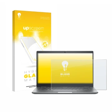 Front side of a product packaging with the brand logo upscreen. Next to it is the device Dell Latitude 5350 Laptop shown with 