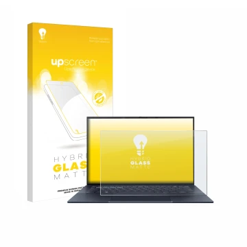 Front side of a product packaging with the brand logo upscreen. Next to it is the device ASUS ExpertBook B9 B9403 shown with t