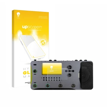 Front side of a product packaging with the brand logo upscreen. Next to it is the device Mooer GE1000 shown with the correspon