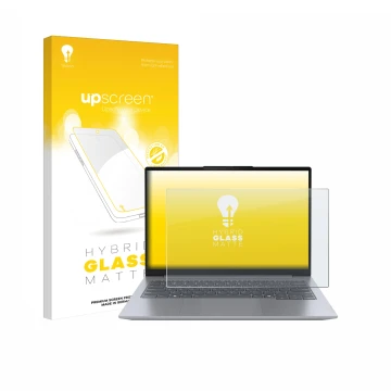 Front side of a product packaging with the brand logo upscreen. Next to it is the device Lenovo ThinkBook 14 Gen 7 shown with 