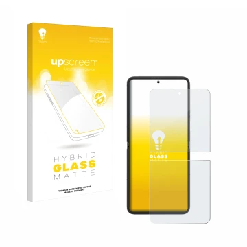 Front side of a product packaging with the brand logo upscreen. Next to it is the device Blackview Hero 10 (Front display) sho