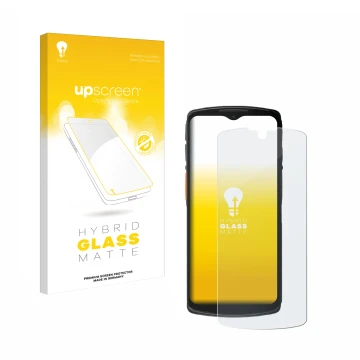 Front side of a product packaging with the brand logo upscreen. Next to it is the device Urovo DT66 shown with the correspondi