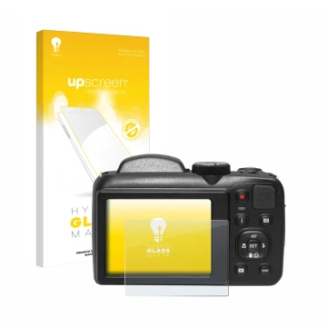 Front side of a product packaging with the brand logo upscreen. Next to it is the device Kodak Pixpro AZ255 shown with the cor