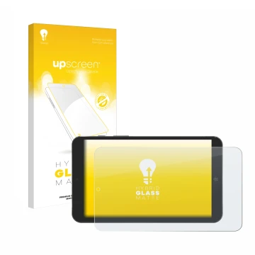 Front side of a product packaging with the brand logo upscreen. Next to it is the device Mediacom SmartPad Iyo 8 shown with th