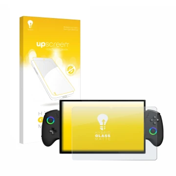 Front side of a product packaging with the brand logo upscreen. Next to it is the device OneXPlayer X1 shown with the correspo