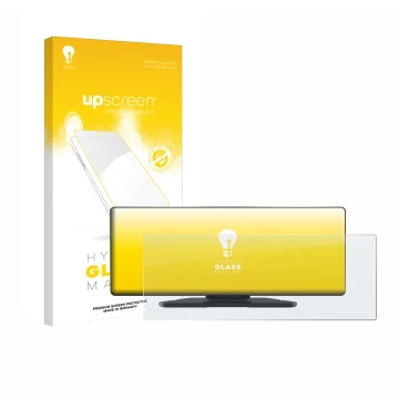 Front side of a product packaging with the brand logo upscreen. Next to it is the device Carpuride W903 9.3