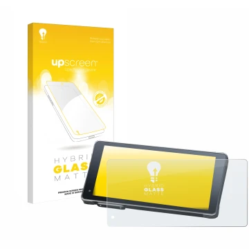 Front side of a product packaging with the brand logo upscreen. Next to it is the device Lamto Smart Screen RC12 5.5