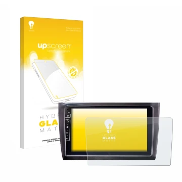 Front side of a product packaging with the brand logo upscreen. Next to it is the device Dynavin D9-DF56 9