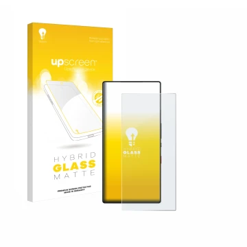 Front side of a product packaging with the brand logo upscreen. Next to it is the device ZTE Nubia Red Magic 9S Pro shown with