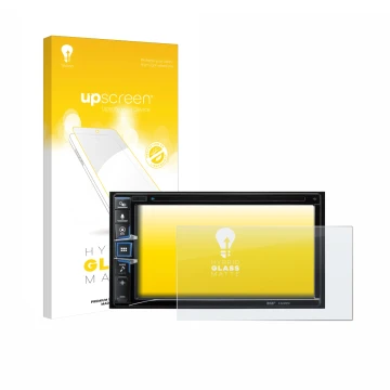 Front side of a product packaging with the brand logo upscreen. Next to it is the device Alpine INE-W611D shown with the corre