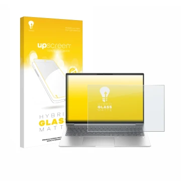 Front side of a product packaging with the brand logo upscreen. Next to it is the device HP ProBook 460 G11 shown with the cor