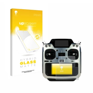 Front side of a product packaging with the brand logo upscreen. Next to it is the device Futaba T26SZ shown with the correspon