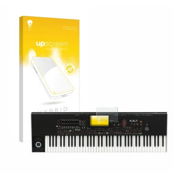 Front side of a product packaging with the brand logo upscreen. Next to it is the device KORG Pa4x shown with the correspondin