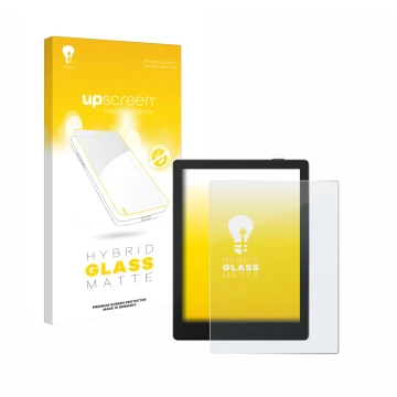 Front side of a product packaging with the brand logo upscreen. Next to it is the device Boox Go 6 shown with the correspondin