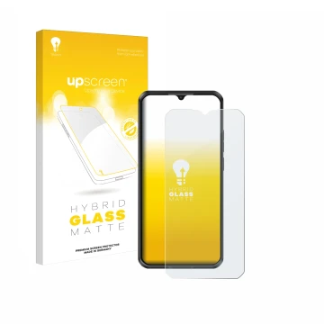 Front side of a product packaging with the brand logo upscreen. Next to it is the device Oukitel WP50 shown with the correspon