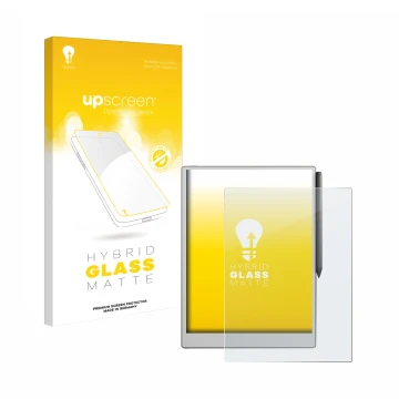 Front side of a product packaging with the brand logo upscreen. Next to it is the device reMarkable Paper Pro shown with the c