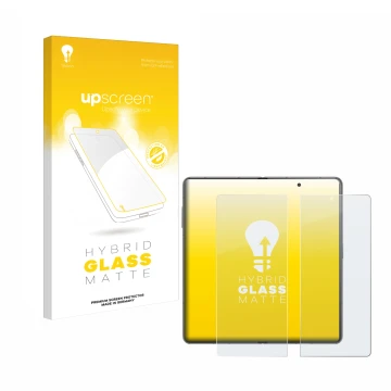 Front side of a product packaging with the brand logo upscreen. Next to it is the device Honor Magic V3 (inneres Display) show