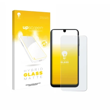 Front side of a product packaging with the brand logo upscreen. Next to it is the device Samsung Galaxy A16 5G shown with the 