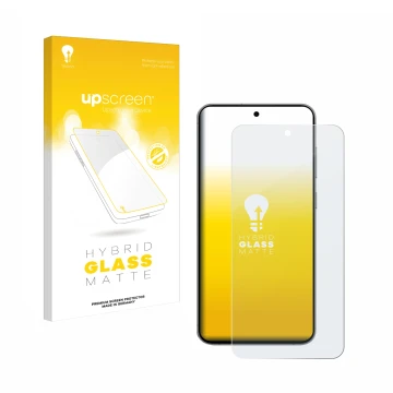 Front side of a product packaging with the brand logo upscreen. Next to it is the device Samsung Galaxy S24 FE shown with the 