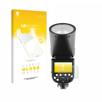 Front side of a product packaging with the brand logo upscreen. Next to it is the device Godox TT685 II shown with the corresp