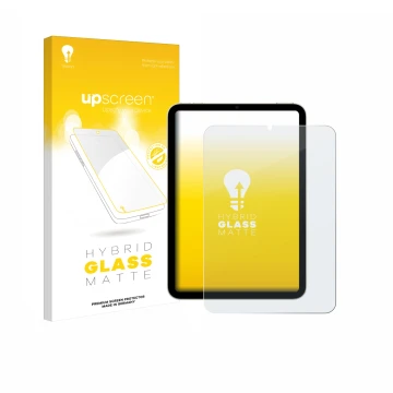 Front side of a product packaging with the brand logo upscreen. Next to it is the device Apple iPad Mini 7 WiFi 2024 shown wit